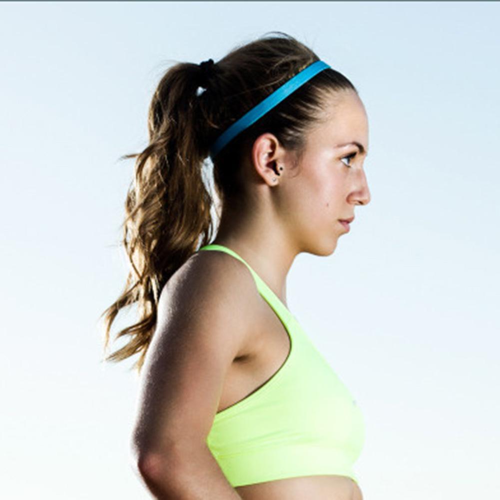 Elastic Candy Color Women Men Yoga Hair Bands Sport Headband Non-slip Running Elastic Rubber Sweatband Football Hair Accessories