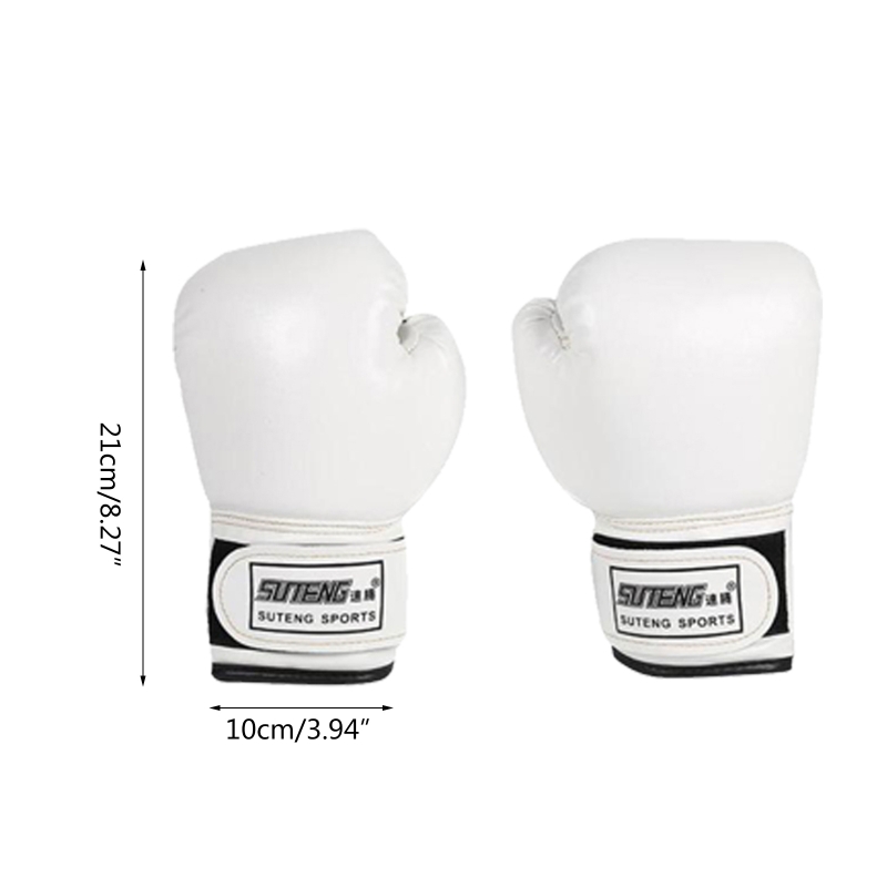 Kids 3-10 Years Boxing Gloves Junior Mitts Bag Children Gel Pad Glove PU F2TC smile