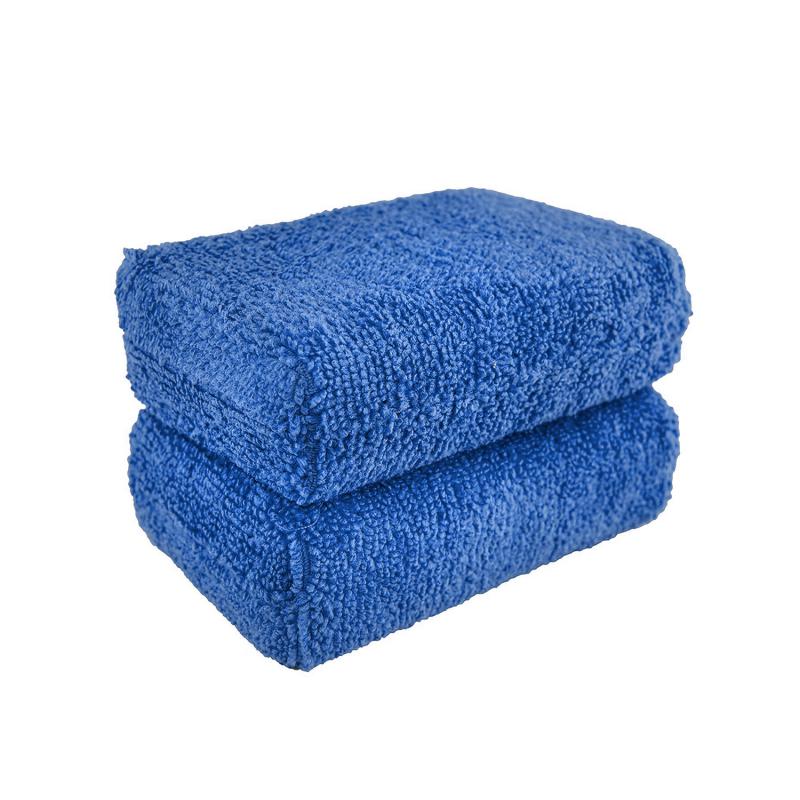 Premium Grade Microfiber Applicators Sponges, Cloths, Blue (Pack of 8) 12*8*4cm Car Care Microfibre Wax Polishing