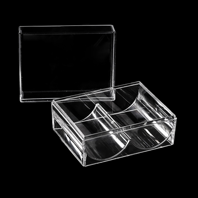 Box Chips Transparent Poker ddmysmile Acrylic Plastic Clear Portable Chips Box Casino Supplies 40 Pieces Gambling Chips Storage Case Smile
