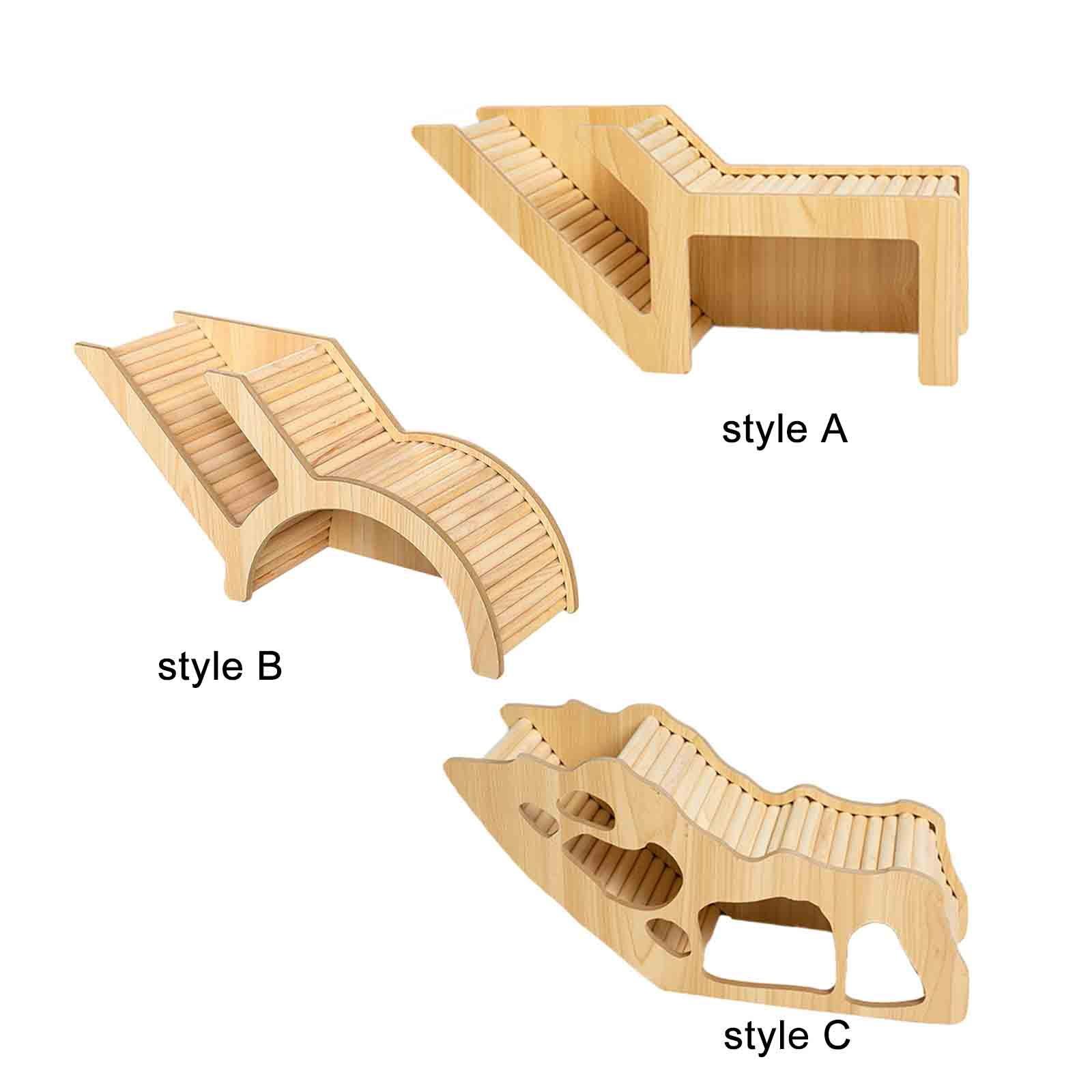 Washable Hamster Hideaway Wooden Hamster House with Climbing Ladder Small Pet Castle Home for Dwarf Mice Gerbils Small Pets