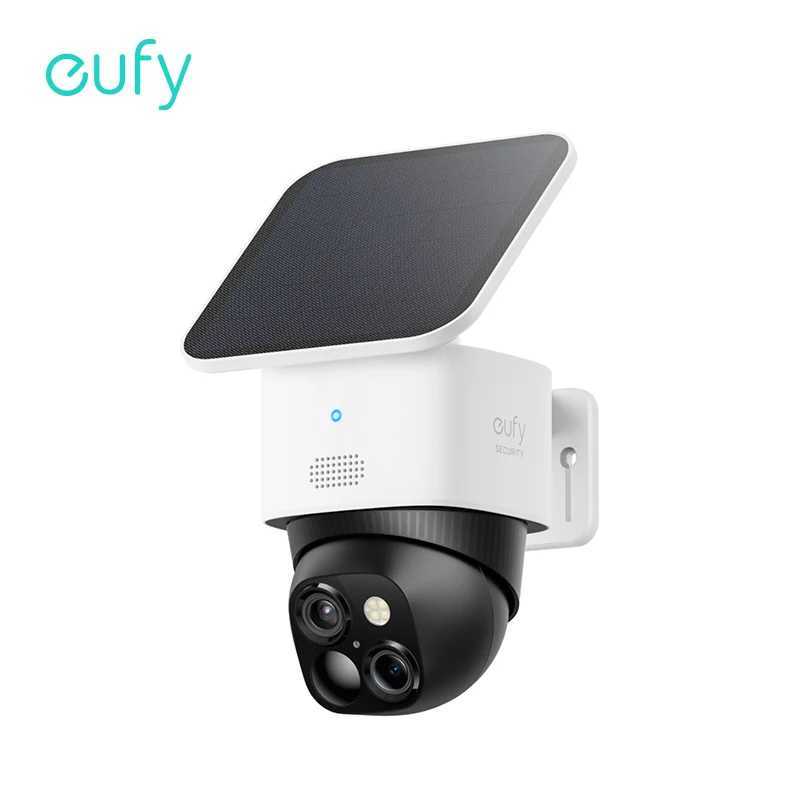 Caméras IP Eufy Solocam S340 Sécurité solaire Caméra extérieure sans fil 360 Surveillance BD Spots 2,4 GHz Wi-Fi sans frais mensuels Z250220