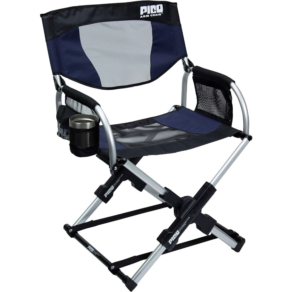 GCI Outdoor Pico Arm Chair, Folding Director's Chair with Carry Bag