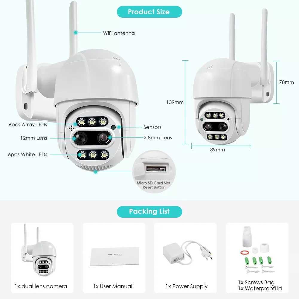 IP Cameras BESDER 8MP 4K PTZ IP Camera 8x Zoom Dual-Lens Human Detect CCTV Camera Outdoor CCTV Wifi Video Surveillance Camera ICSEE Alexa 240413