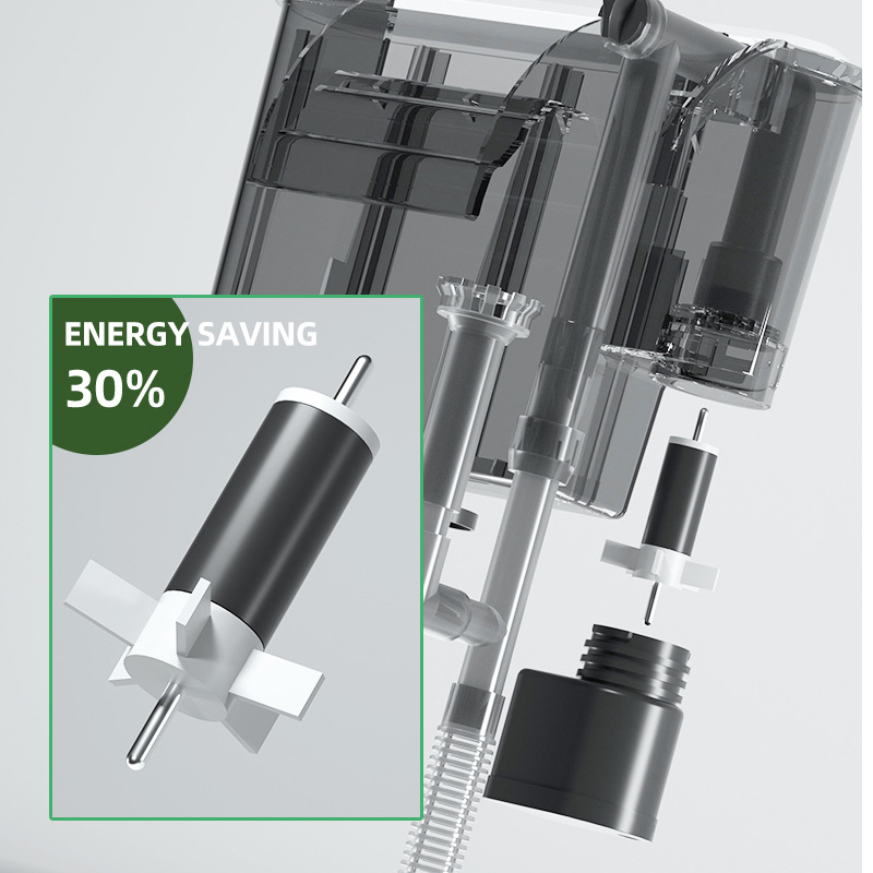 Thin External Filter Fish Tank Aquarium Waterfall Filter Pump Hanging Fish Tank Suitable For 30-80cm Oil Film Wall-mounted Pump