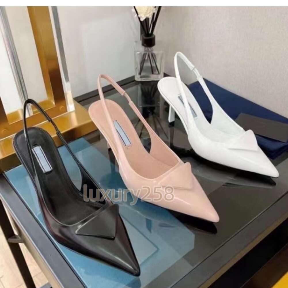 Designer Luxury Sandals Women High Heels Apricot Pointed Thin Heels Summer Leather Lemon Acid Women's Sandals Wedding Shoes