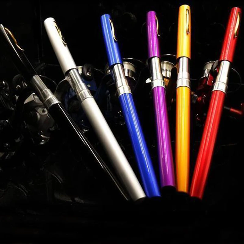 Mini Portable Pen Type Fishing Rod Aluminum Alloy Telescopic Fishing Pole Pocket Size Rod Outdoor Fishing Tackle Dropshipping