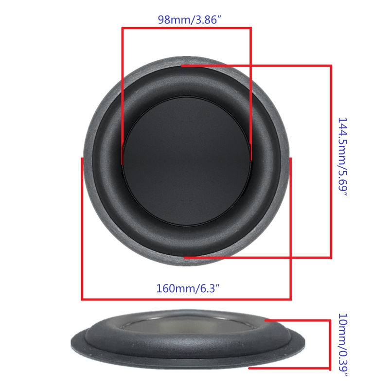 573A 1 Pair 6.5" Bass Diaphragm Auxiliary Strengthen Woofer Passive Board 160mm Sound Enhance Effect Speaker Passive Radiator