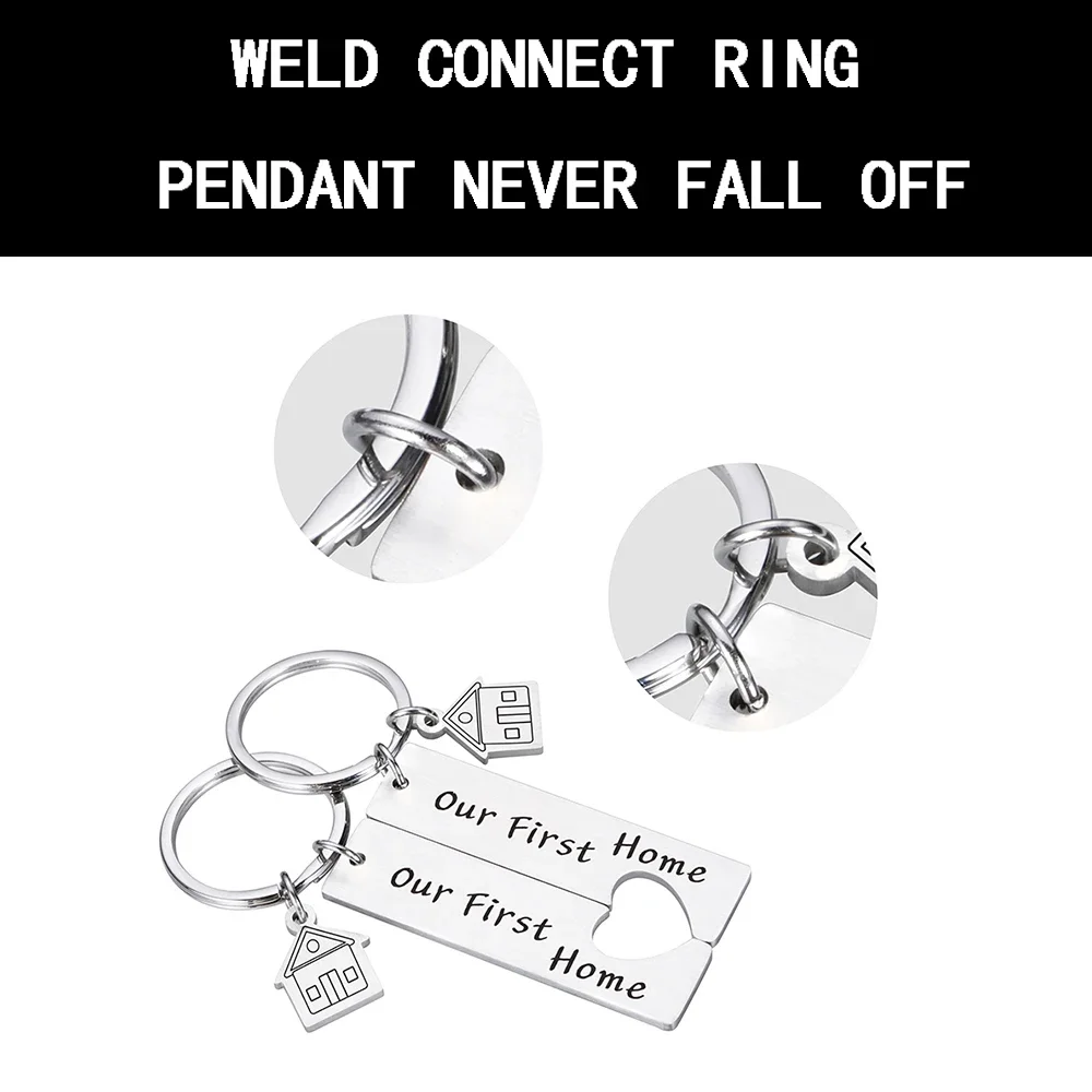 First Home Key Our Keychain Special Gift For Families Personalized Love ddmysmile Anniversary Valentine Original Keychains For Ddmysmile Car Keys Smil