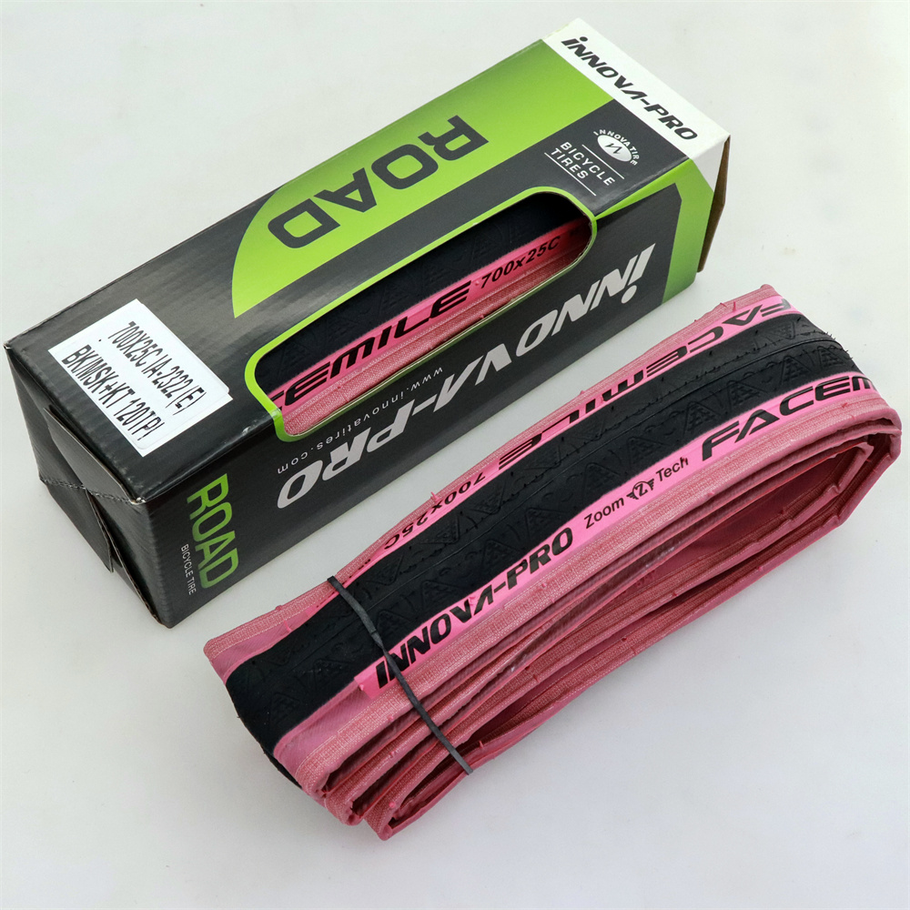 INNOVA Road 700 x 25/28C Clincher Tire Pink bike TYRE 120TPI 225g
