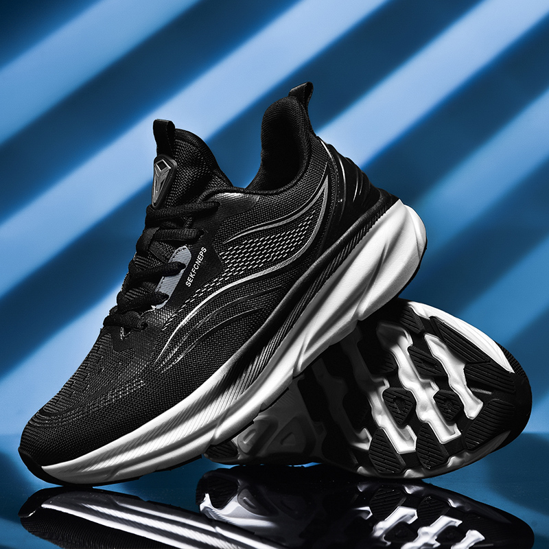 Fashionable cushioning running shoes, sports trendy shoes, casual breathable mesh shoes, versatile trend