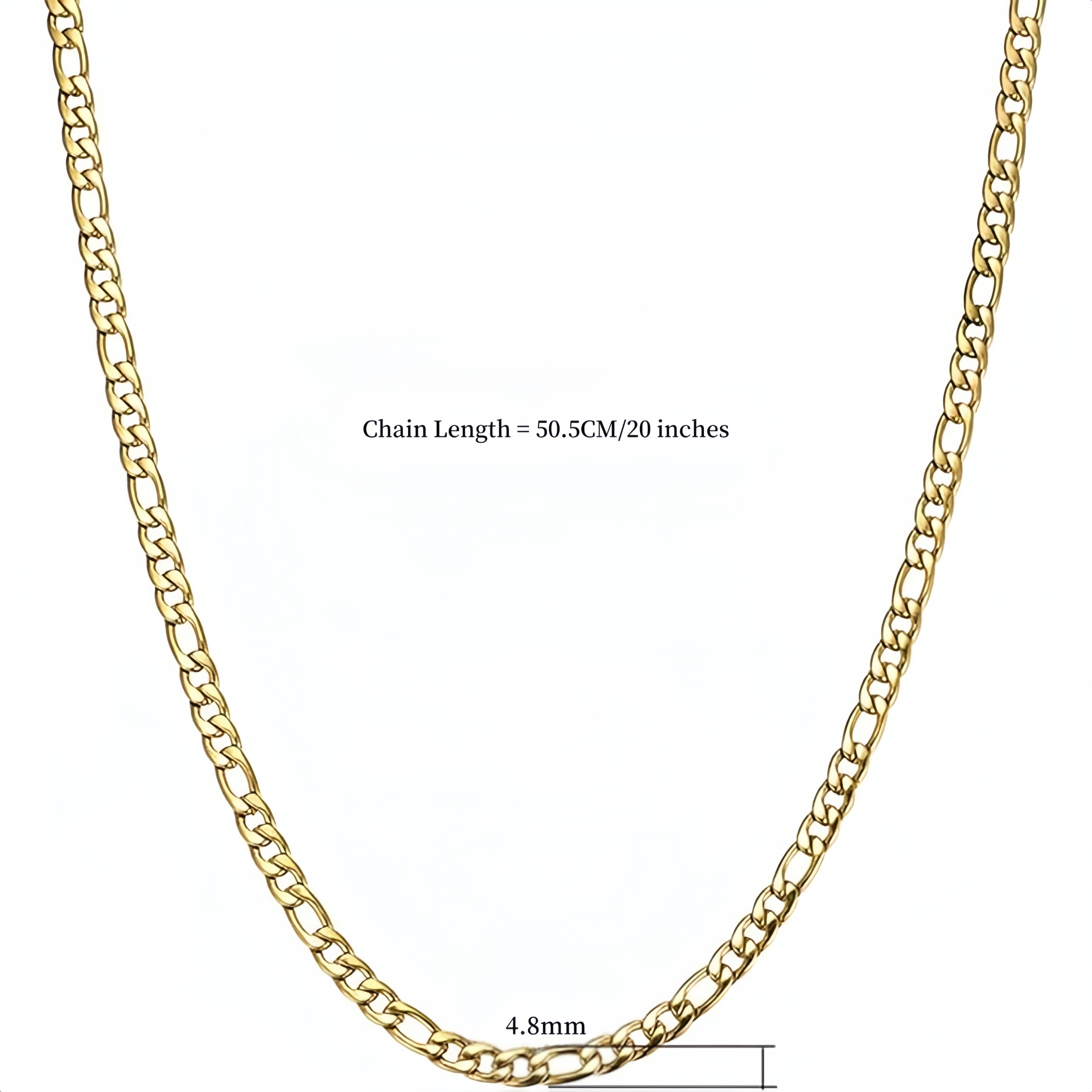 14K Gold Plated Figaro Chain Saint Jude San Judas Pendant Necklace