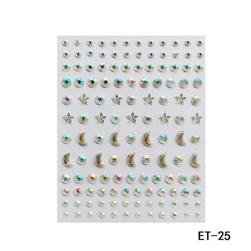 Face Jewelry Crystal Disposable Tattoo Stickers Women Eyes Face Body Rhinestones Waterproof Makeup Art Stage