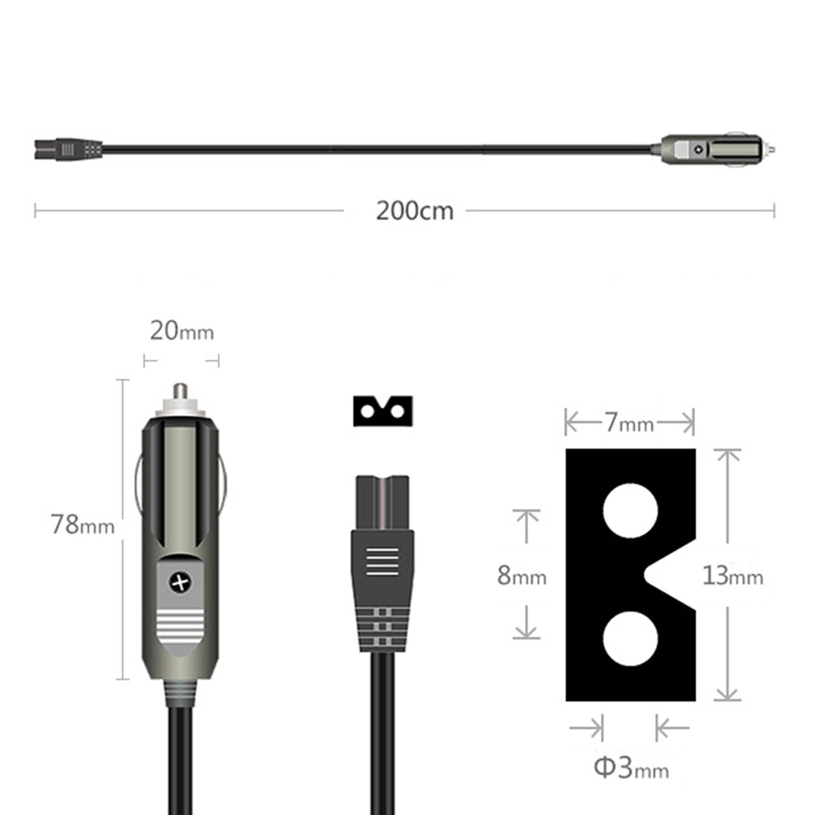 Power Cord Refrigerator Car Plug Van ddmysmile Cooler And Heater 12V Power Ddmysmile Cord Suitable For Portable Refrigerator Smile