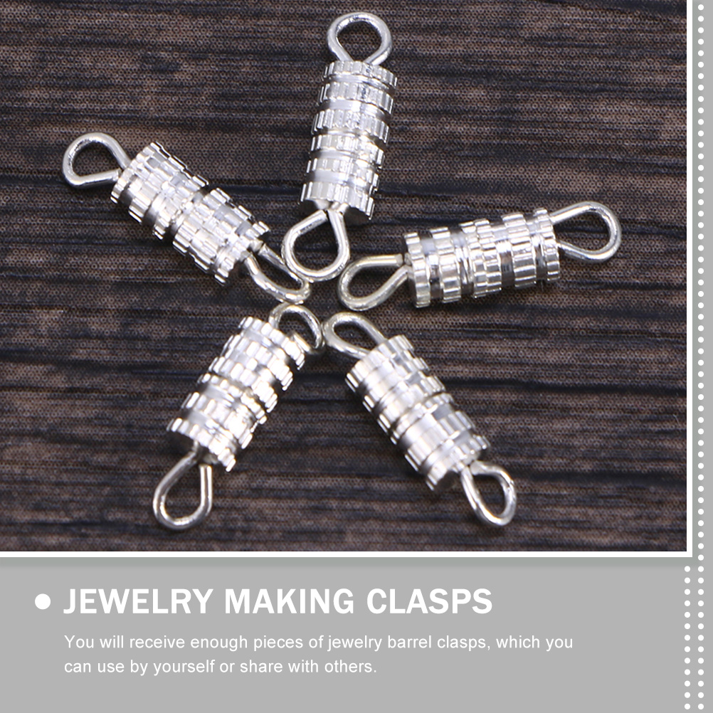 50 Pcs Necklace Clasp Bracelet Screw Type Clasps Buckles Dwe74 Jewelry Making Jewlery Bracelets DIY Connector