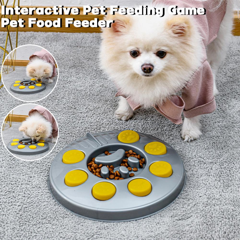 Pet Slow Food Bowl Interactive Pet Food Feeder Puzzle Toy for Dogs Slow Feeding Treat Dispenser Game Enrichment Dog Toy Supplies