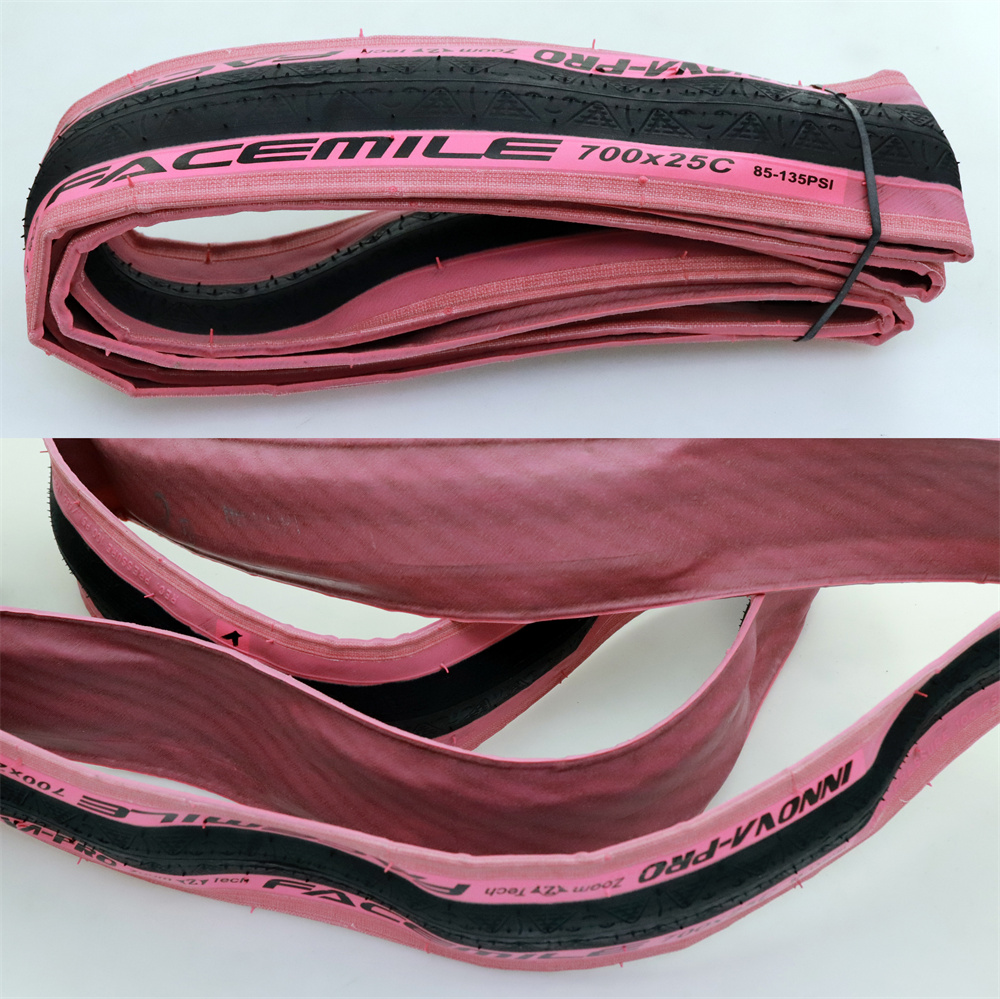 INNOVA Road 700 x 25/28C Clincher Tire Pink bike TYRE 120TPI 225g