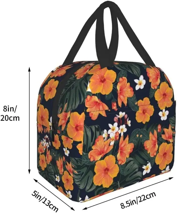 Leakproof Bag Lunch Insulated Cooler Lunch Box for Men Women Reusable Thermal Tote Bag for Office Work School Picnic Beach smile