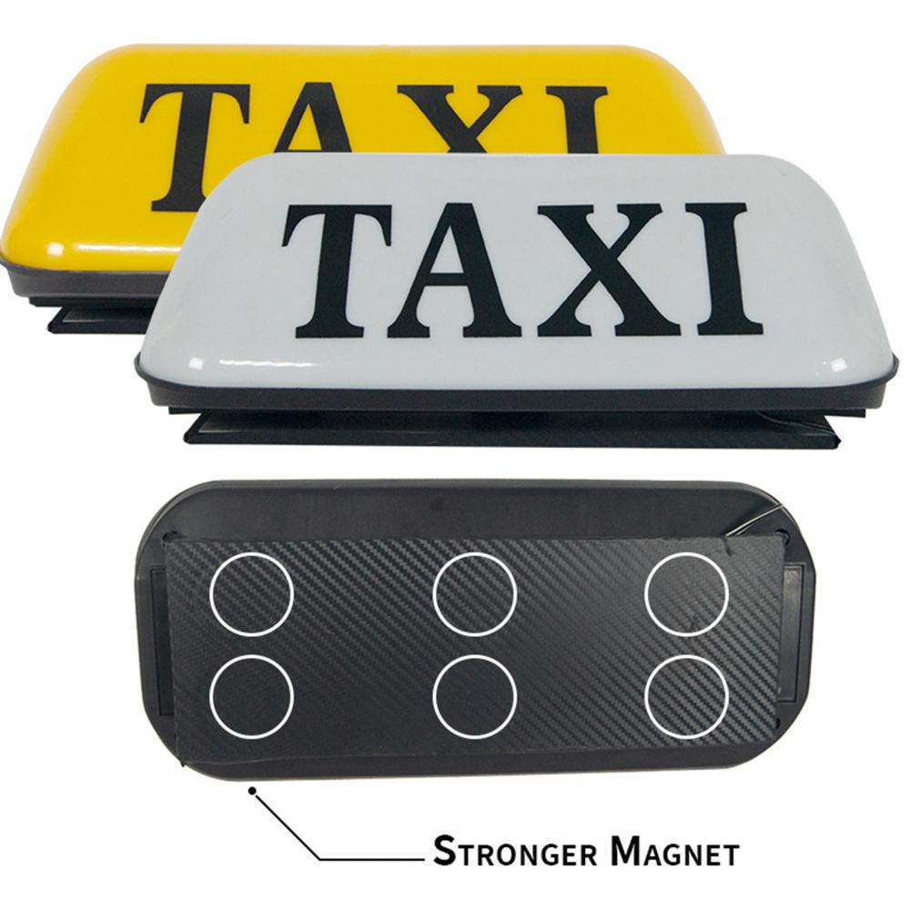 Car Taxi Sign Light Magnetic Taxi Lamp Universal 12v Vehicle Taxi Sign Light with Strong Magnetic Base Super Bright Led for Auto