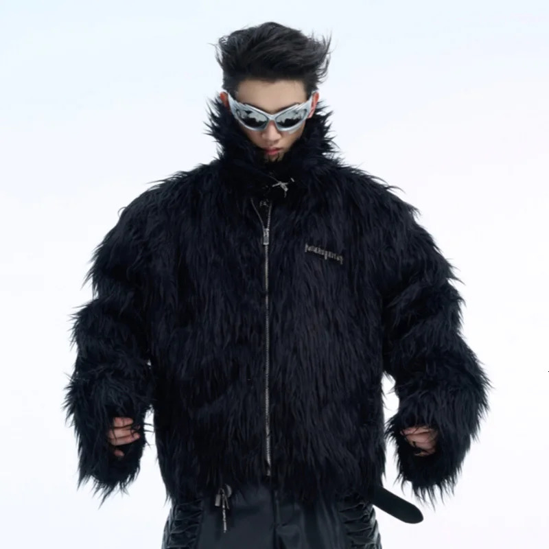 IEFB leather buckle mens short clip Kliki metal n s mink fur thick plush top fashion mens coat 24E5178 241112