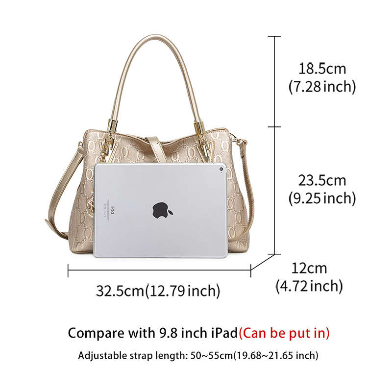 Women Big Cowhide Shoulder Female Split Leather Handbag Fashion Lady Tote Large Capacity Top Handle Bag Patent Leather BagVoyage