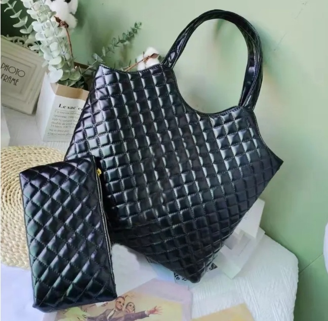 Fashion Trend Tote Women Totes Handbag Woman Designer Icare maxi Shopping Bag Black White Leather Travel Big Shoulder Beach Bags Handbags Womens Purse With Wallet