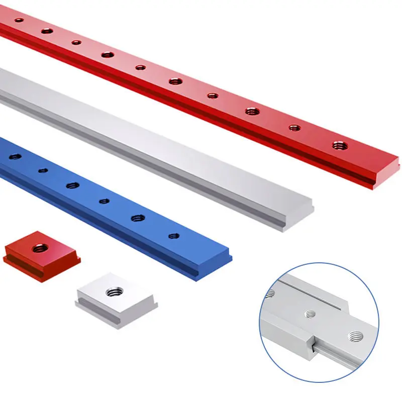 Slot Slider Aluminum T-track Sliding Bar T Slot Nut M6/M8 For 30/45 Type T-Track Jigs Screw Slot Fastener Woodworking Tools smile -Track