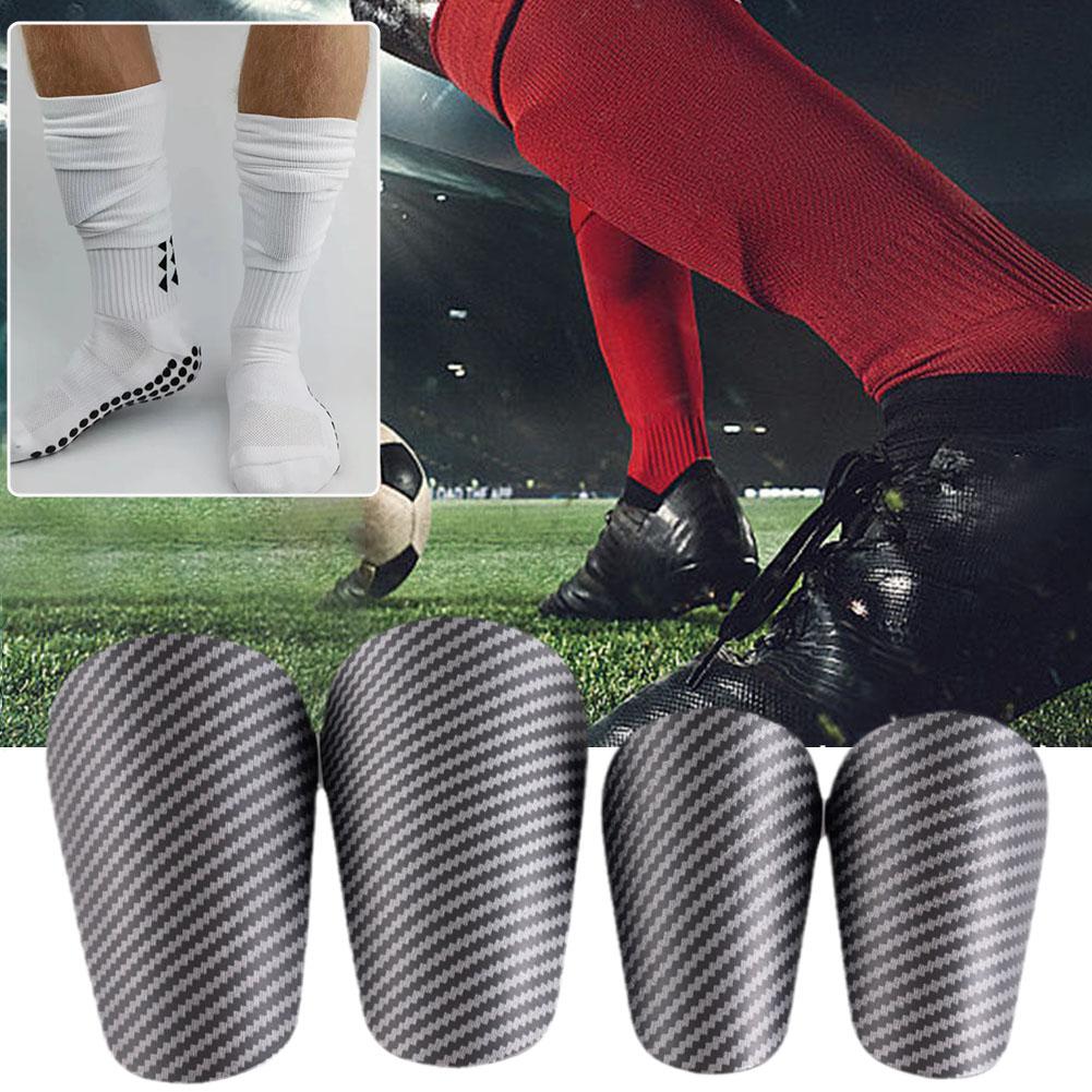 1 Pair Mini Football Shin Pad Wear-resistant Shock Shank Leg Portable Lightweight Protector Training Soccer Absorbing Board W8P5
