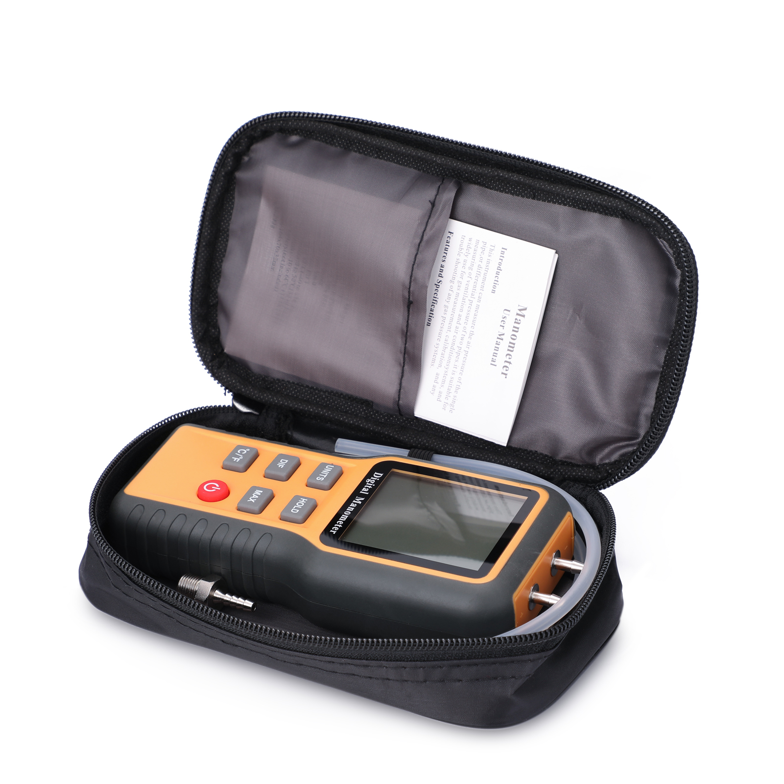Digital Manometer Differential Air Pressure Gauges Tester Indoor Temperature Measurement Tool Pipes Pressure Measuring Device