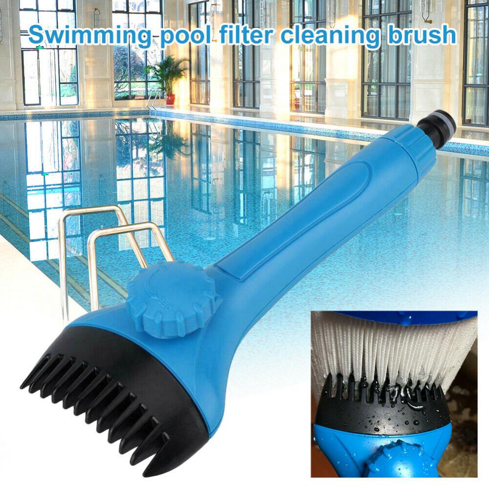 New Handheld Swimming Pool Filter Cleaner Cleaning Brush Hot Tub Spa Pond Pool Filter Cleaner Swimming Pool Cleaning Accessory