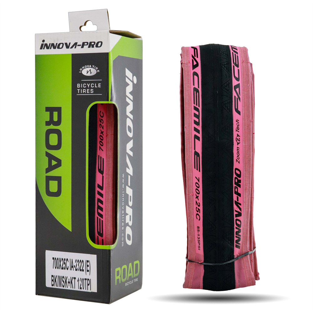 INNOVA Road 700 x 25/28C Clincher Tire Pink bike TYRE 120TPI 225g