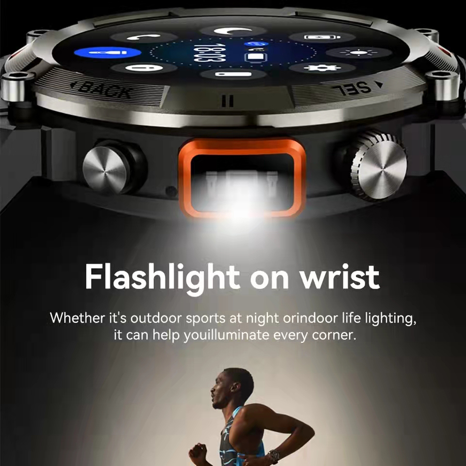 ddmysmile Smart 2024 Watch New 1.45 Inch 360*360 Pixel 300Mah Smartwatch Men Bluetooth Ddmysmile Call Bt5.0 With Flashlight Remote Camera Magnetic Smi