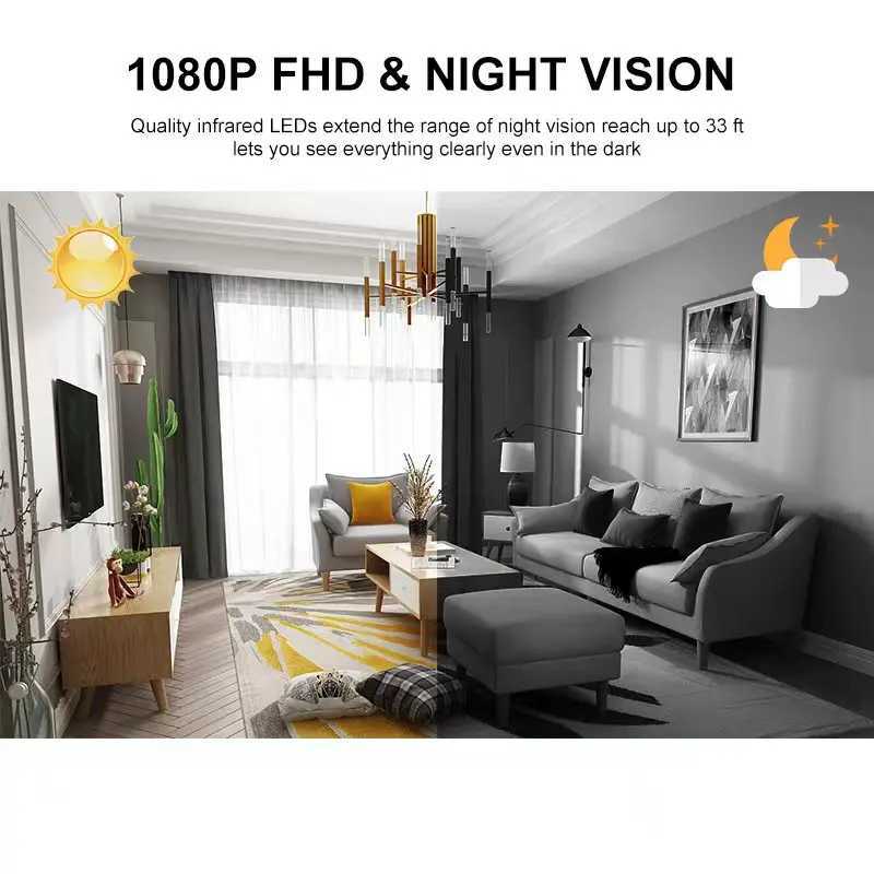 IP Cameras HD 1080P Wireless IP Camera Wifi 360 CCTV Camera Mini Pet Video Surveillance Camera With Wifi Baby Monitor icam365 Smart Home 240413