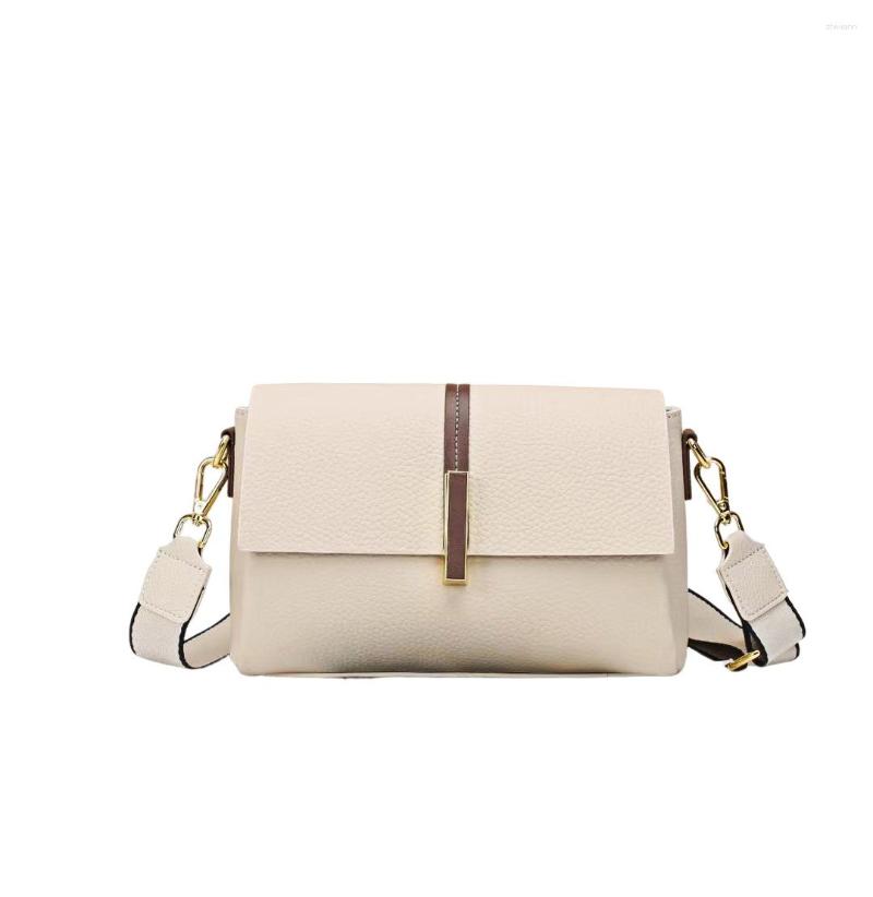 Bag T Pattern First Layer Cowhide Small Square 2024 Fashion Western Style Women's Trendy Crossbody Shoulder 8571