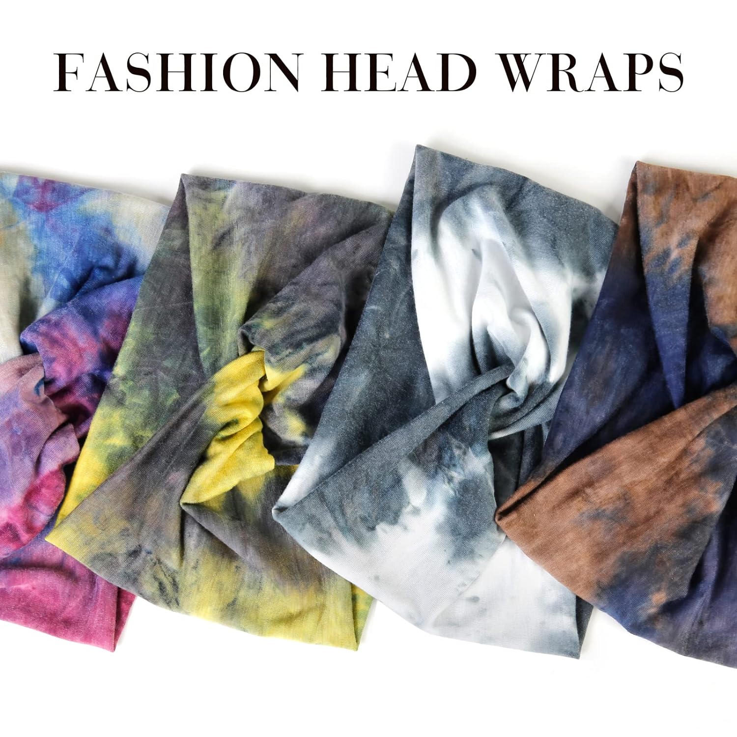 Women Tie Wide For Headbands Dye Extra Large Turban Headband Boho Hairband Hair Twisted Knot Accessories smile