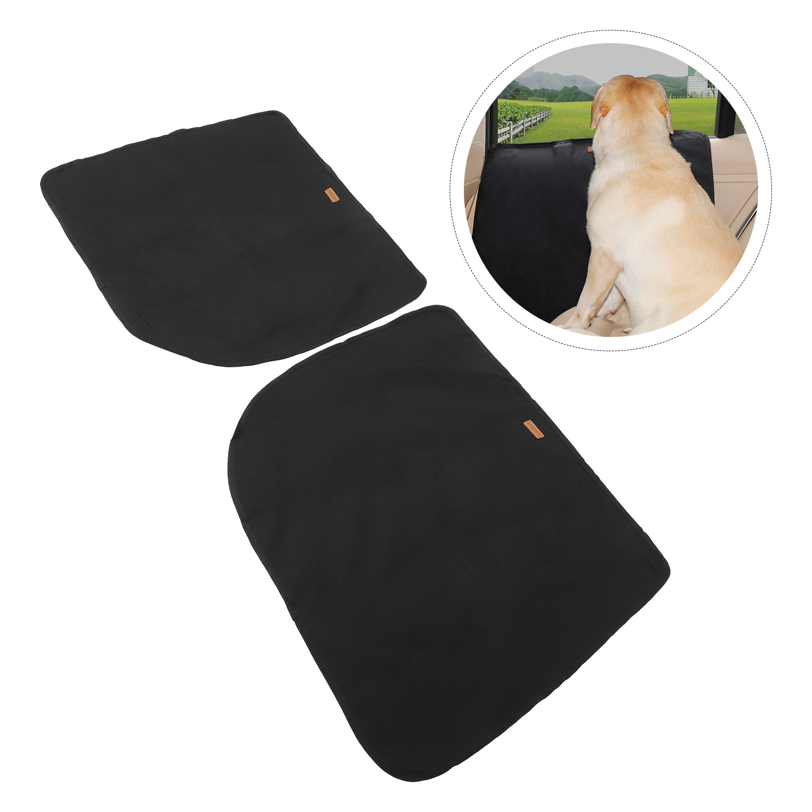 Dogs Door Protector Pet Car Cover Panel Barrier Black 600d Oxford Cloth Scratch