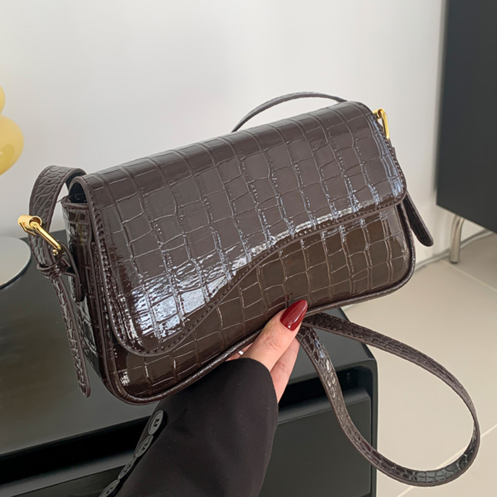 PU Simple Style Women Classic Shoulder Bag Fashion Bag Adjustable Strap Solid Color Everyday Shoulder Bag All-Match Shoulder Bag