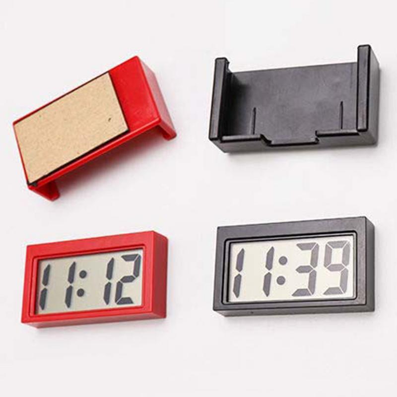 Digital Clock Adjustable Small Durable Stick Electronic Decorative Clock For Car Dashboard ddmysmile Clock Portable Car Accessories Smile