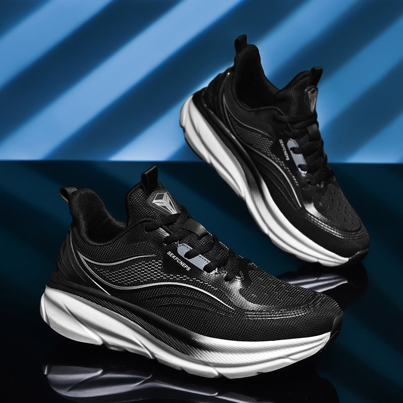 Fashionable cushioning running shoes, sports trendy shoes, casual breathable mesh shoes, versatile trend