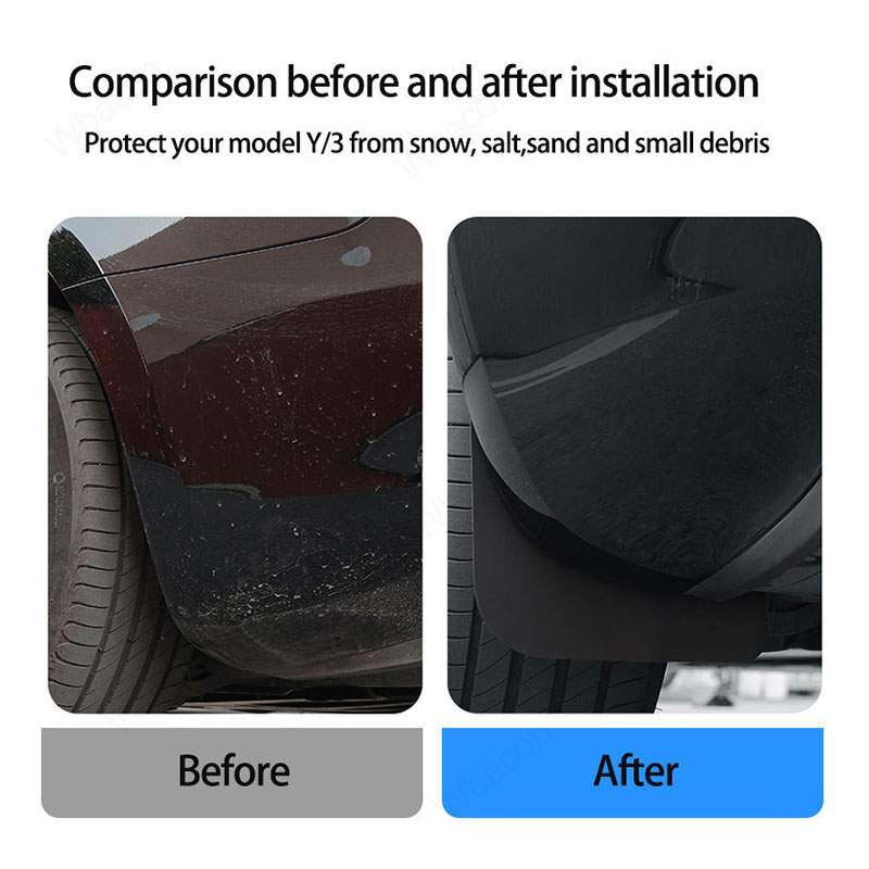 For Tesla Model 3 Highland 2024 Model Y 2023 Car Mud Flaps Front Rear Wheel Splash Guards Mud Fender Kit For model y Accessories