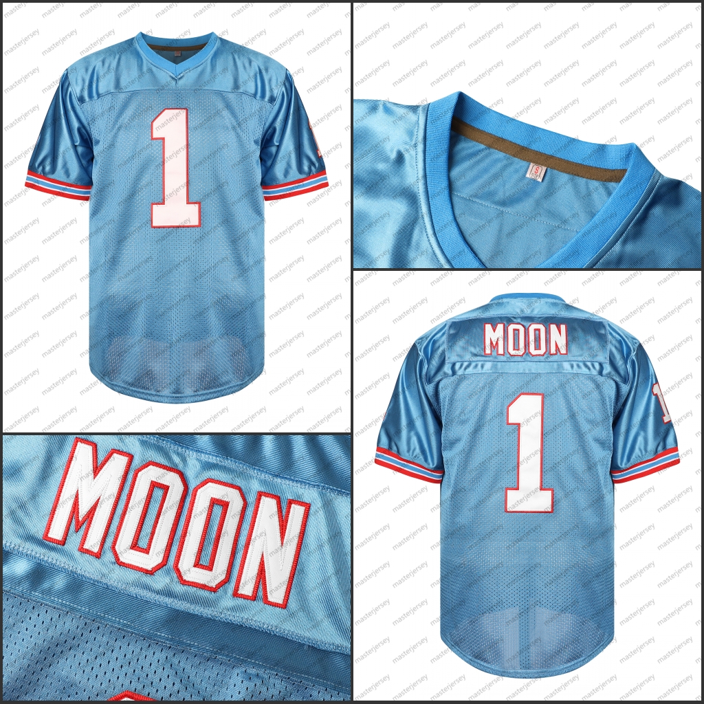 #1 MOON Men's Comfy V-Neck Football Jerseys Mesh Embroidery For Training And Competition Breathable Moisture-Wicking Short Sleeve Top for Active 
