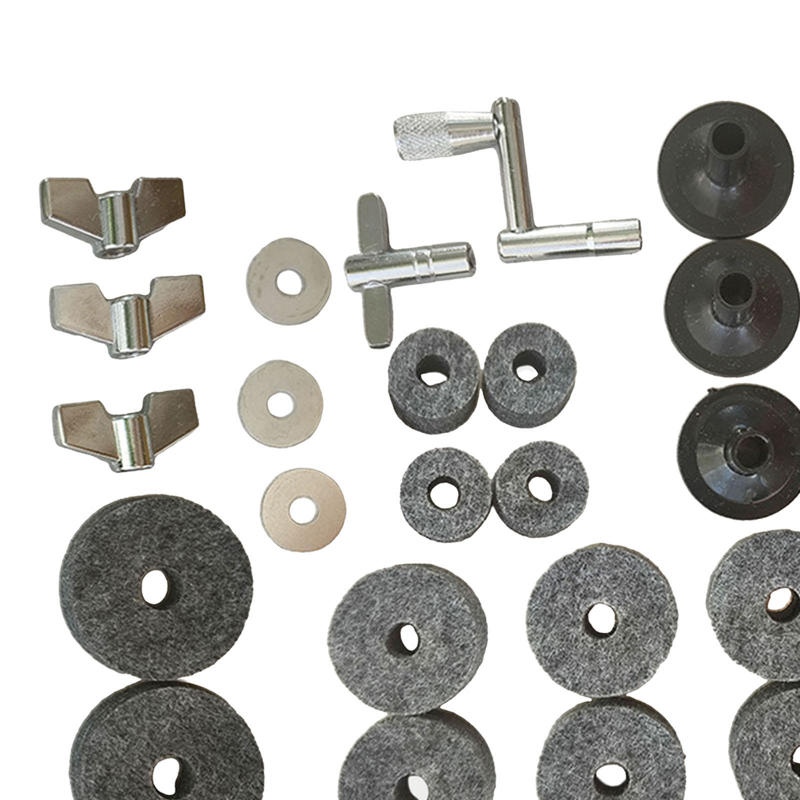 Durable Cymbal Replacement Accessories, Wing Nuts, ddmysmile Felts, Hi-Hat Clutch Felt Smile Accessories, Nuts, Felts,