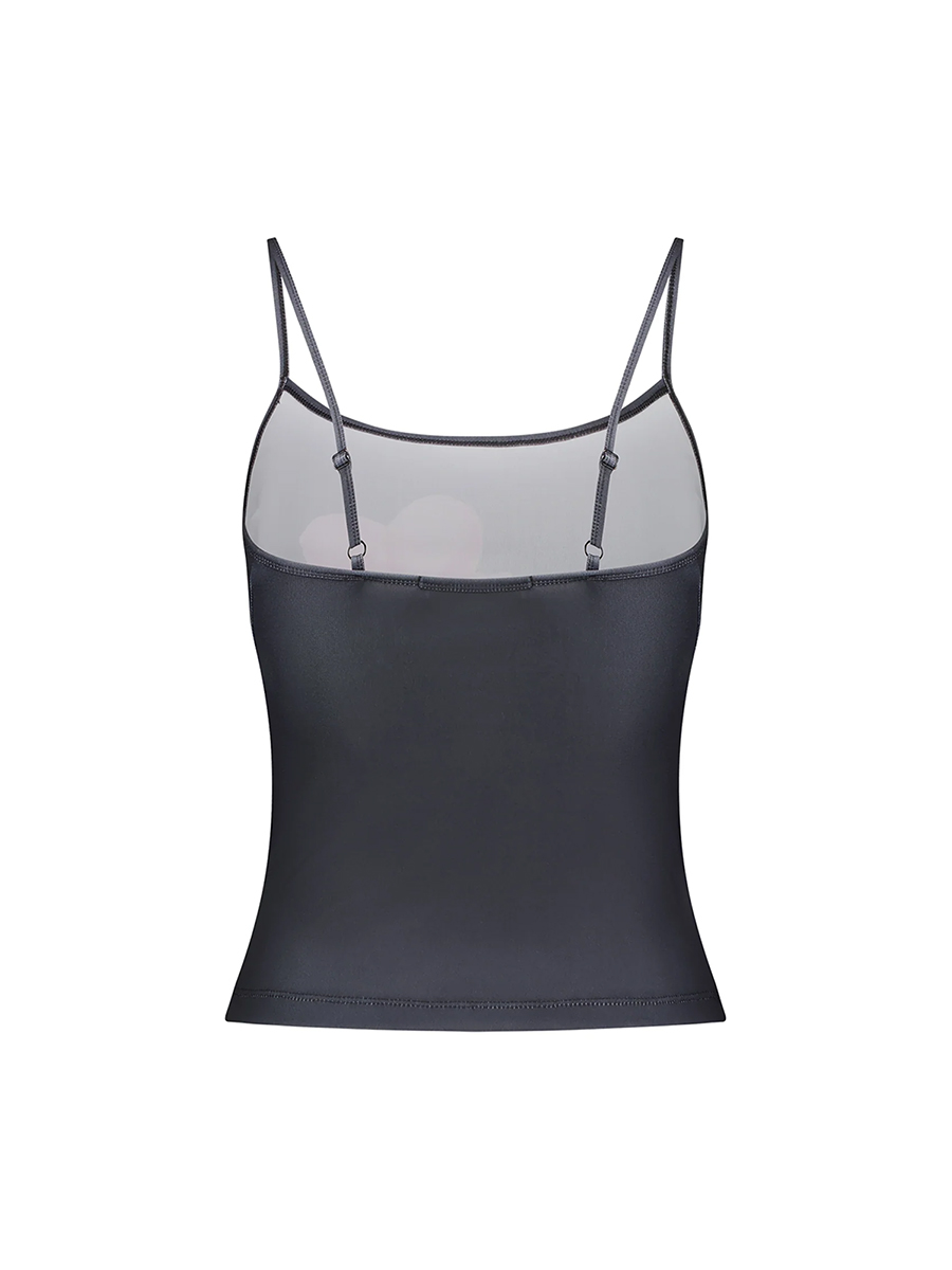 Y2k Going Out Tank Tops for Women Sexy Lace Cami Crop Top Spaghetti Strap Cut Out See Through Sheer Mesh Camisole