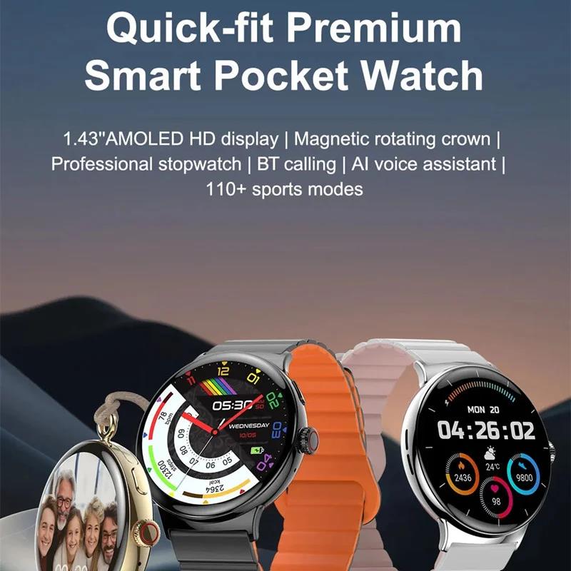 1.43" La99 Smart Watch AMOLED Screen Bluetooth Call AI Voice Heart Rate Health Monitor ddmysmile Tracker Men Women Smartwatch Smile 1.43"