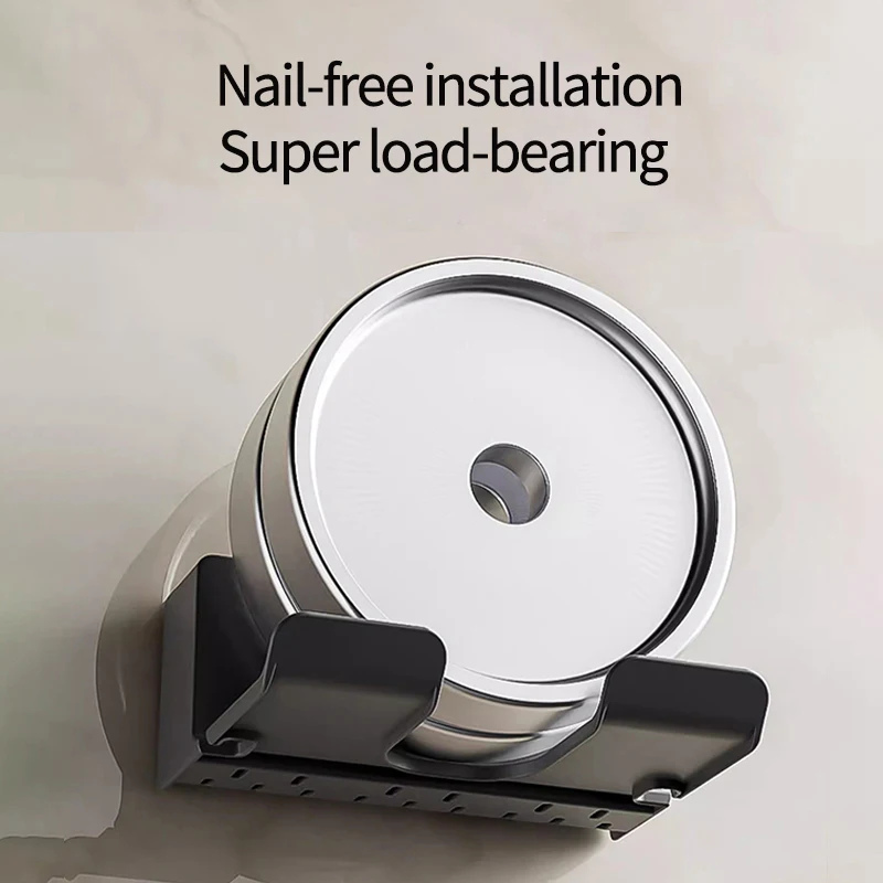 Hair Dryer Holder Wall Mounted Bathroom Organizer Shelves No Drilling Hair Dryer Rack Toilet Blower Holders Bathroom Accessories