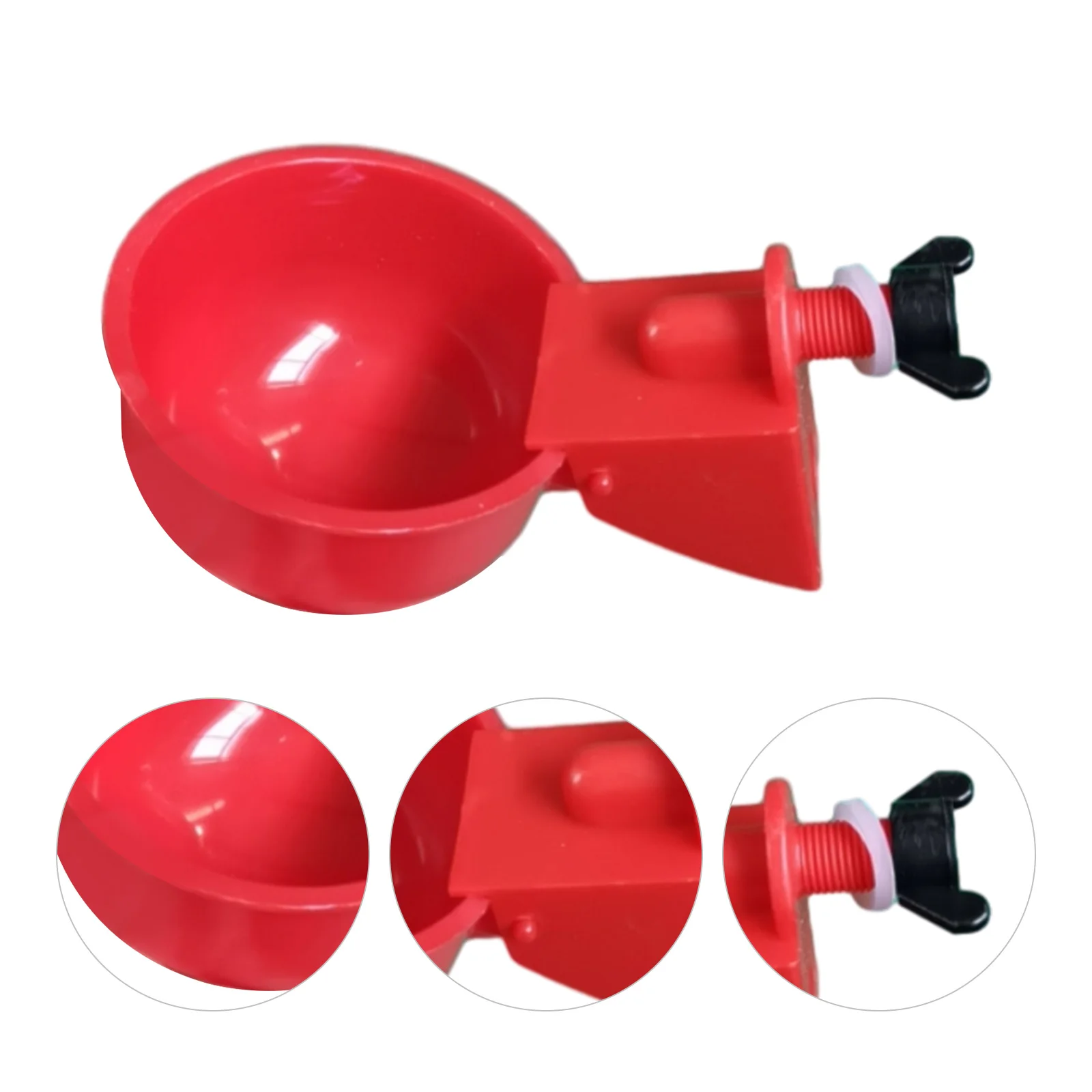 24-6Pcs Chicken Drinking Cup Automatic Duck Drinker Plastic Poultry Farm Water Drinking Cups Chicken Feeder Watering Bowl