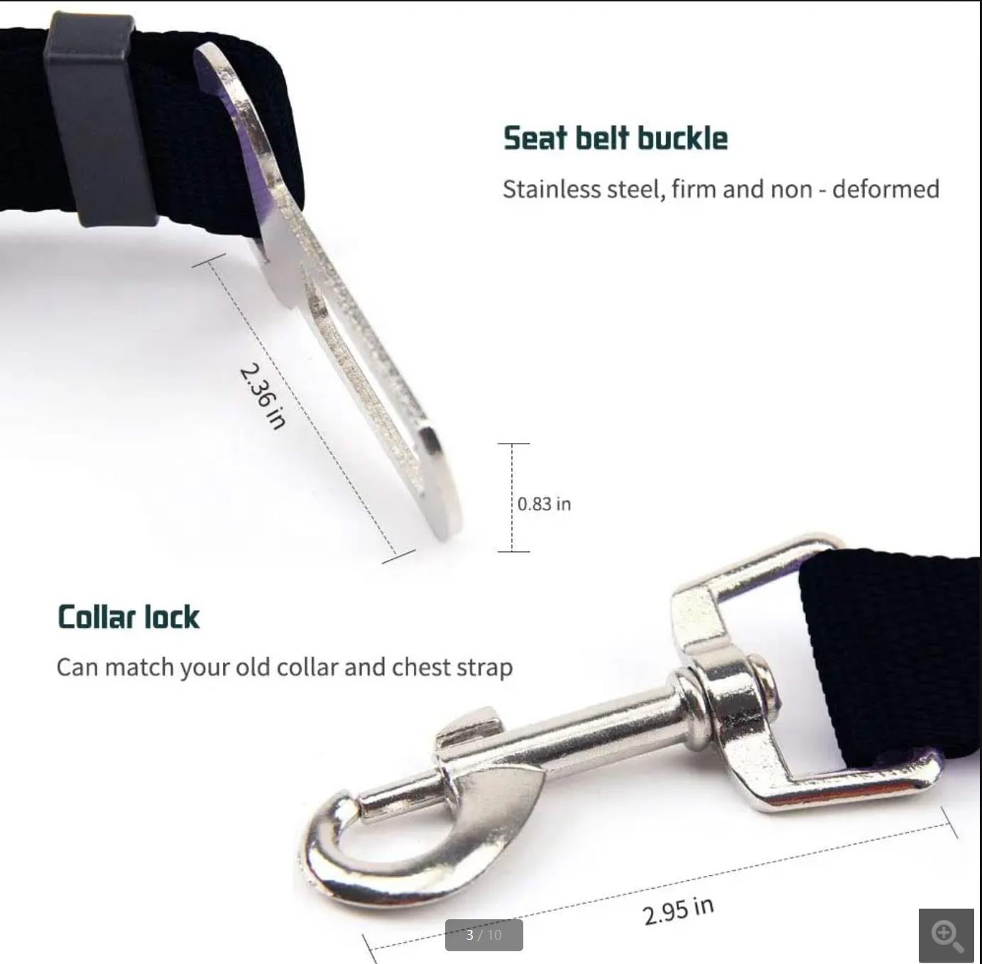Adjustable Pet Cat Dog Car Seat Belt Pet Seat Vehicle Dog Harness Lead Clip Safety Lever Traction Dog Collars Dog Accessoires