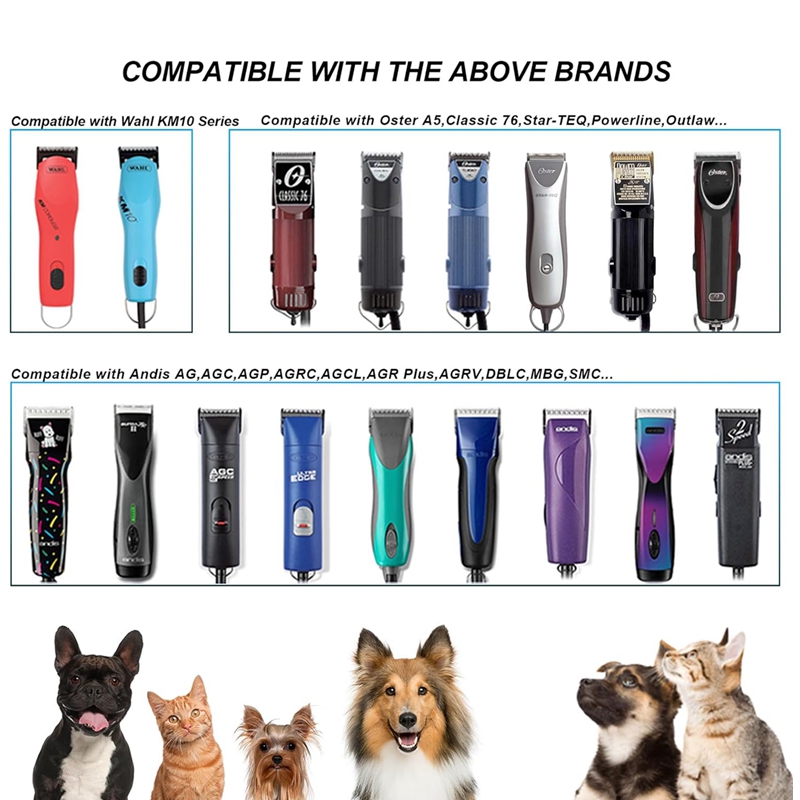 Wide Detachable Pet Dog Grooming Blades Compatible with Andis UltraEdge,CeramicEdge,AG,AGC/Oster A5,A6/Wahl km Animals Clippers