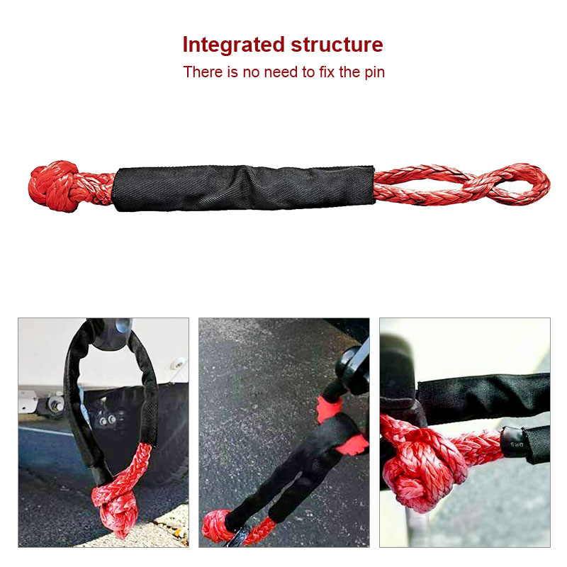 Car Lbs Ddmysmile 2Pcs 38,000 Flexible Synthetic Soft Shackle Trailer Pull Rope Towing Recovery Straps ATV UTV For Car Broke ddmysmile Down Smile