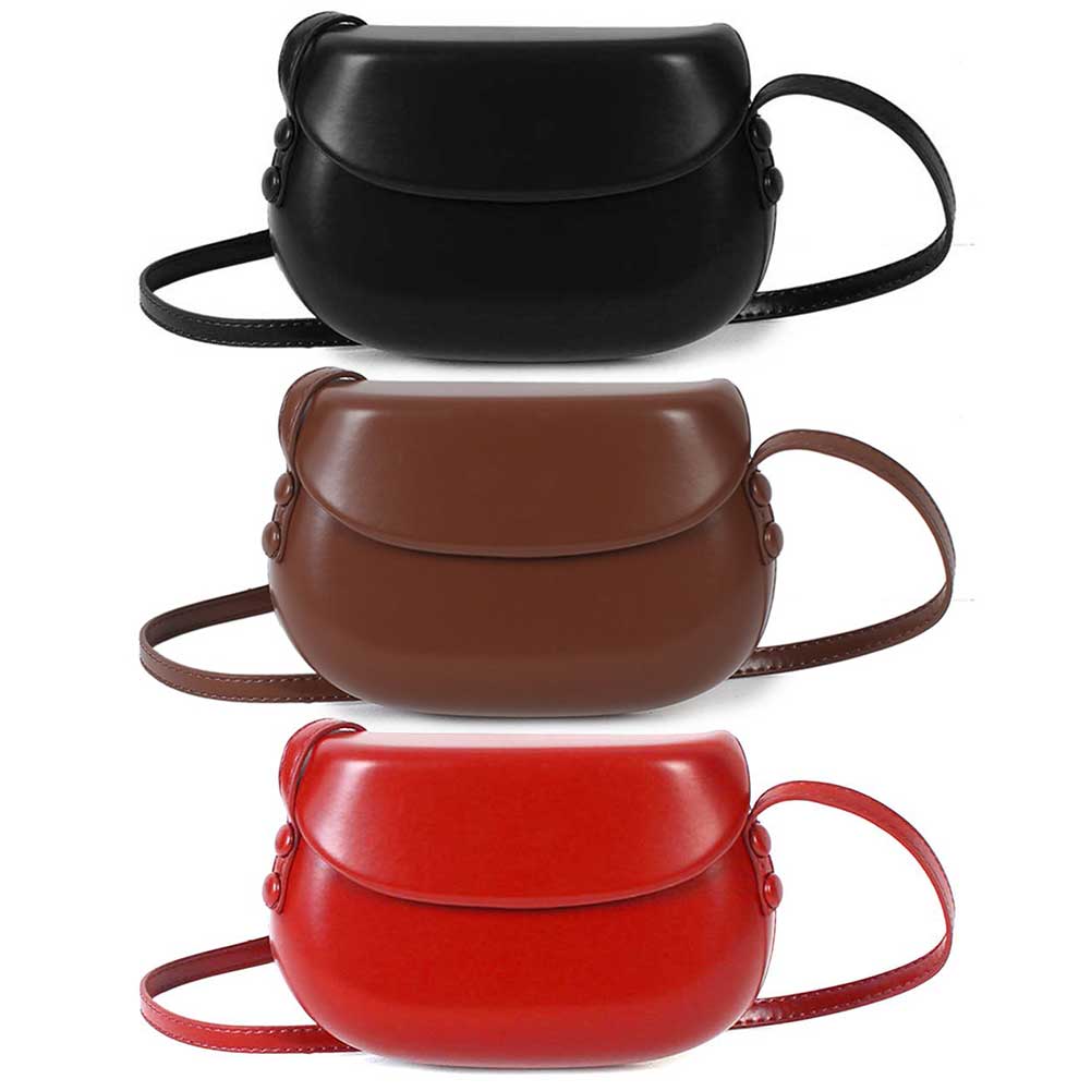 Women Casual Satchel Bag Solid Color PU Saddle Bag Vintage Messenger Bag Adjustable Strap Retro Commuting Bag Simple Sling Bag